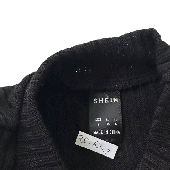 Shein Black High Neck Crop Top Women's Size Small | 25-62-2 - Picture 4 of 6